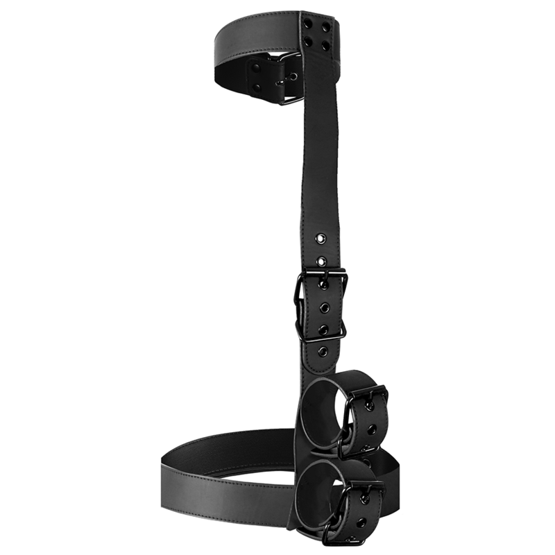 FETISH SUBMISSIVE BONDAGE - COLLAR & WRIST CUFFS BODY RESTRAINT SET - My naughty haven #