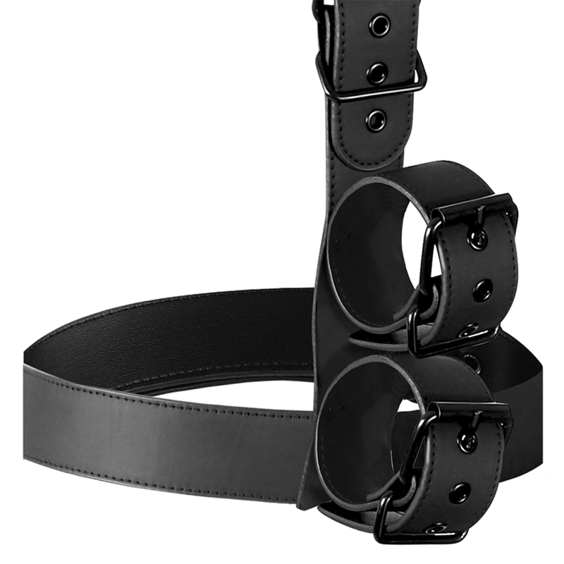 FETISH SUBMISSIVE BONDAGE - COLLAR & WRIST CUFFS BODY RESTRAINT SET - My naughty haven #