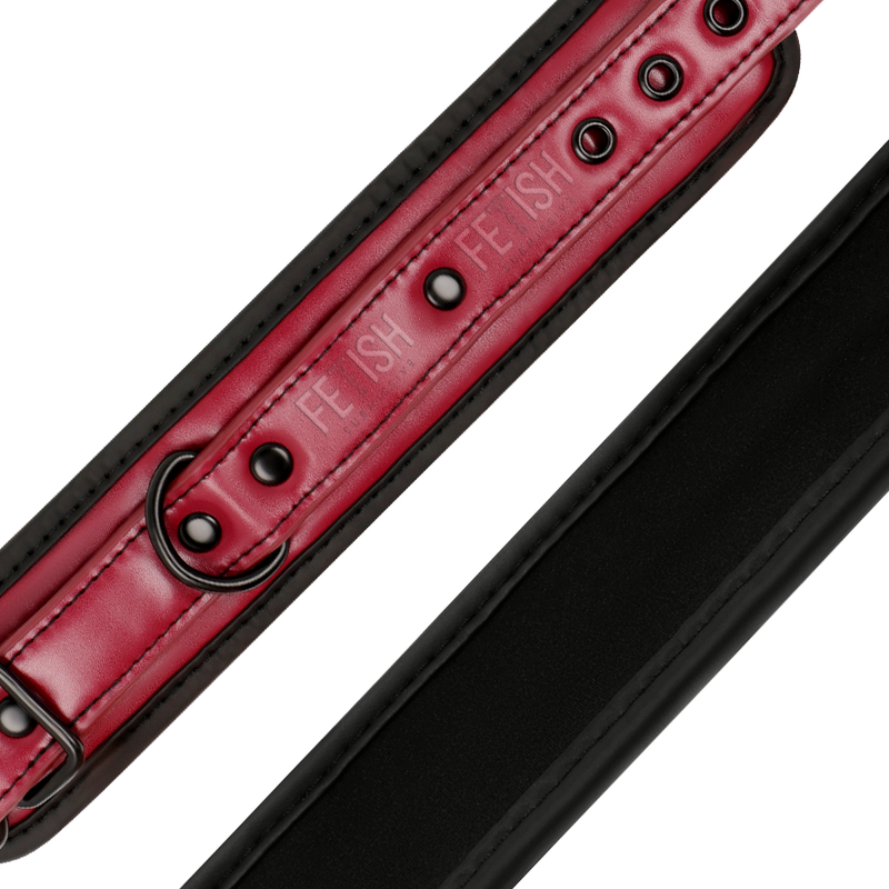 FETISH SUBMISSIVE DARK ROOM - VEGAN LEATHER ANKLE HANDCUFFS WITH NEOPRENE LINING - My naughty haven #