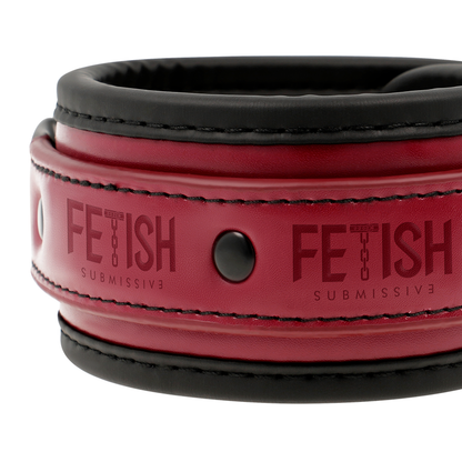 FETISH SUBMISSIVE DARK ROOM - VEGAN LEATHER ANKLE HANDCUFFS WITH NEOPRENE LINING - My naughty haven #