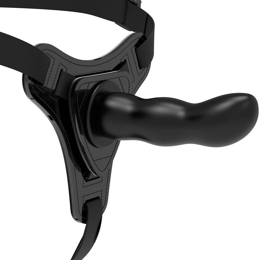 FETISH SUBMISSIVE HARNESS - BLACK SILICONE G-SPOT 16 CM - My naughty haven #