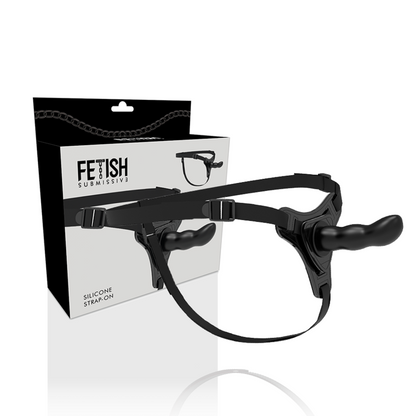 FETISH SUBMISSIVE HARNESS - BLACK SILICONE G-SPOT 16 CM - My naughty haven #