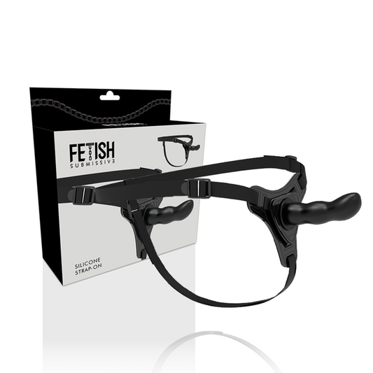 FETISH SUBMISSIVE HARNESS - BLACK SILICONE G-SPOT 16 CM - My naughty haven #