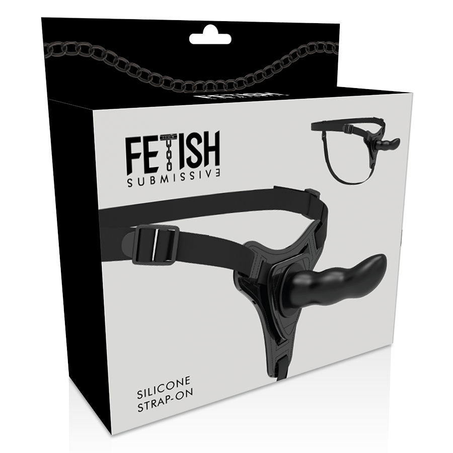 FETISH SUBMISSIVE HARNESS - BLACK SILICONE G-SPOT 16 CM - My naughty haven #