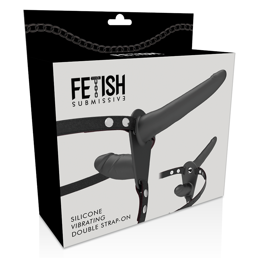 FETISH SUBMISSIVE HARNESS - DOUBLE PENETRATION BLACK VIBRATOR - My naughty haven #