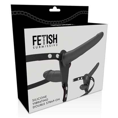 FETISH SUBMISSIVE HARNESS - DOUBLE PENETRATION BLACK VIBRATOR - My naughty haven #