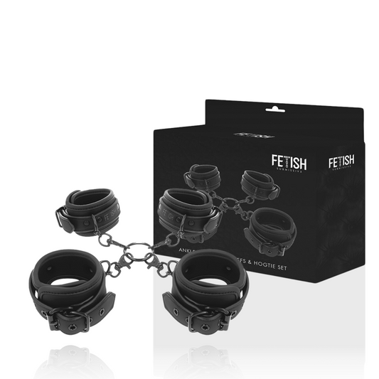 FETISH SUBMISSIVE - SET OF HAND AND ANKLE HANDCUFFS WITH NOPRENE LINING - My naughty haven #