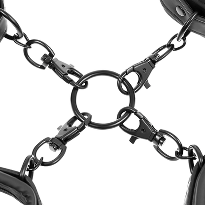 FETISH SUBMISSIVE - SET OF HAND AND ANKLE HANDCUFFS WITH NOPRENE LINING - My naughty haven #