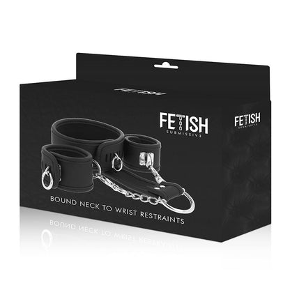 FETISH SUBMISSIVE - VEGAN LEATHER NECKLACE AND HANDCUFFS WITH NOPRENE LINING - My naughty haven #