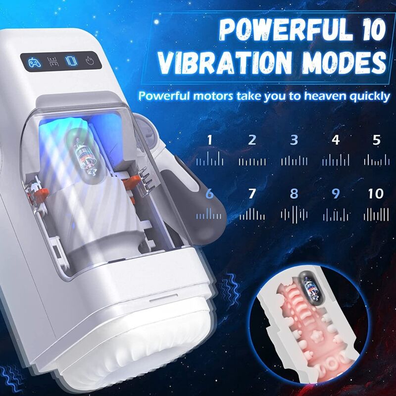 GAME CUP - THRUSTING VIBRATION MASTURBATOR WITH HEATING FUNCTION AND MOBILE SUPPORT - BLACK - My naughty haven #