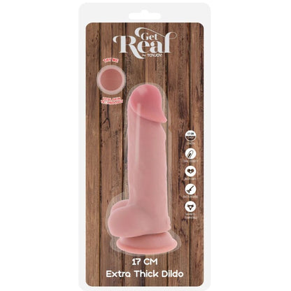GET REAL - DELUXE REALISTIC PENIS WITH TESTICLES EXTRA THICK 17 CM - My naughty haven #