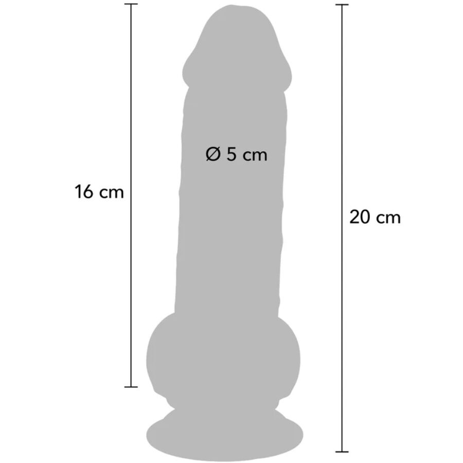 GET REAL - DELUXE REALISTIC PENIS WITH TESTICLES EXTRA THICK 20 CM - My naughty haven #
