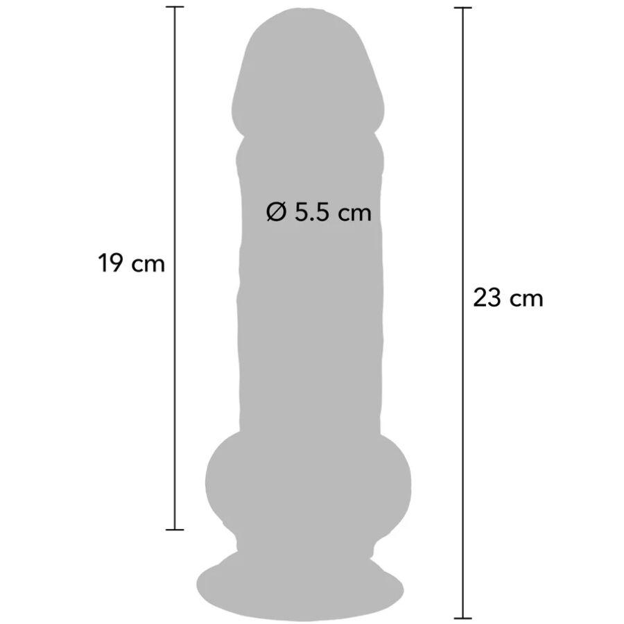 GET REAL - DELUXE REALISTIC PENIS WITH TESTICLES EXTRA THICK 23 CM - My naughty haven #