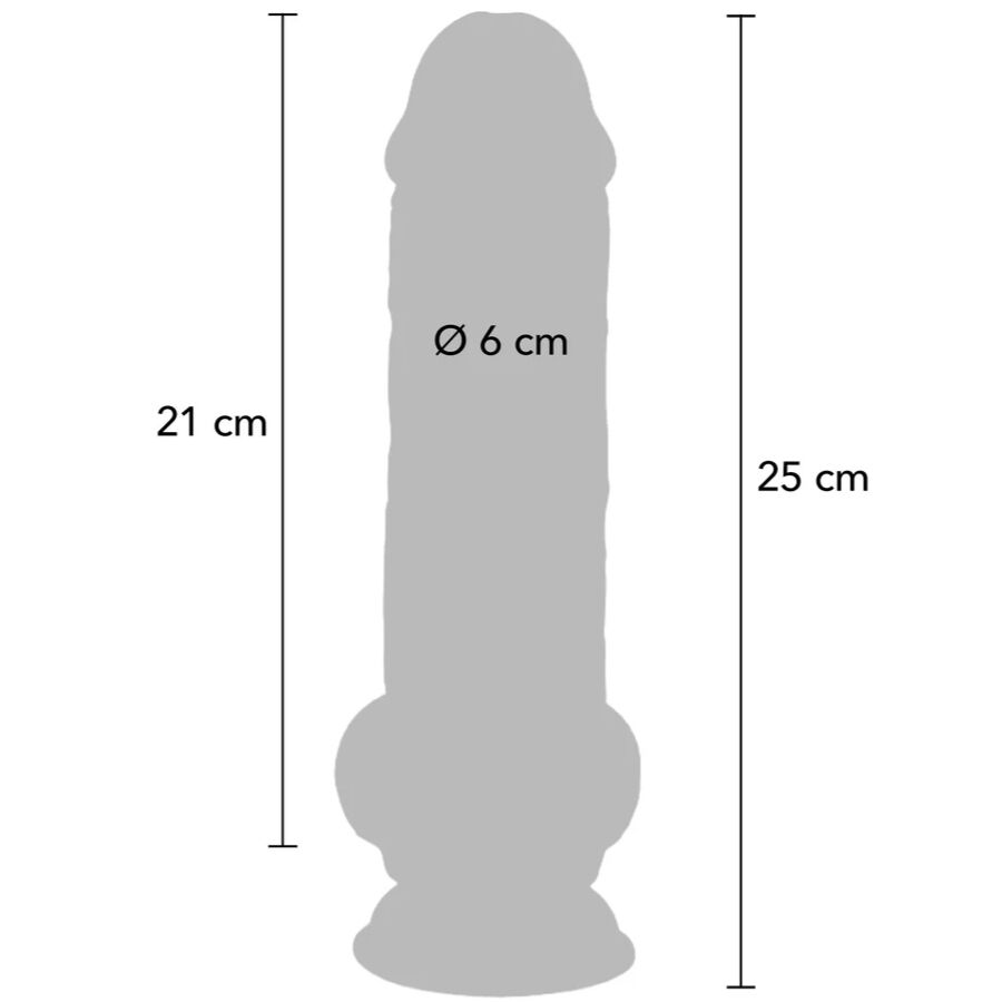 GET REAL - DELUXE REALISTIC PENIS WITH TESTICLES EXTRA THICK 25 CM - My naughty haven #