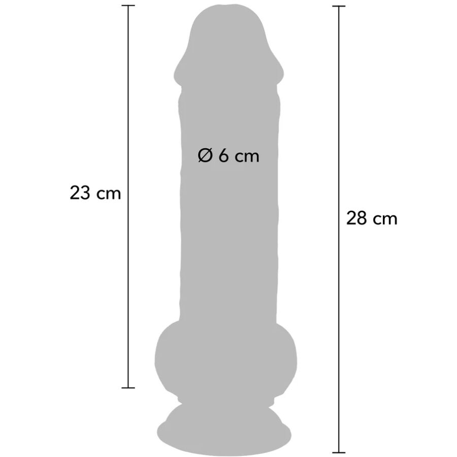 GET REAL - DELUXE REALISTIC PENIS WITH TESTICLES EXTRA THICK 28 CM - My naughty haven #