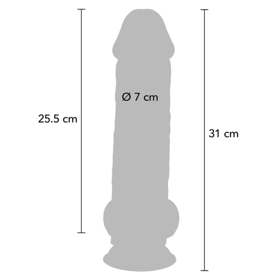 GET REAL - DELUXE REALISTIC PENIS WITH TESTICLES EXTRA THICK 31 CM - My naughty haven #