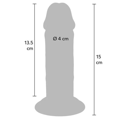 GET REAL - DELUXE THICK DOUBLE-DENSITY TPE DONG 15 CM - My naughty haven #