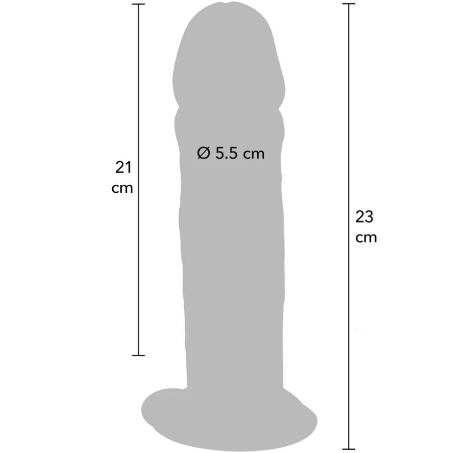 GET REAL - DELUXE THICK DOUBLE-DENSITY TPE DONG 23 CM - My naughty haven #