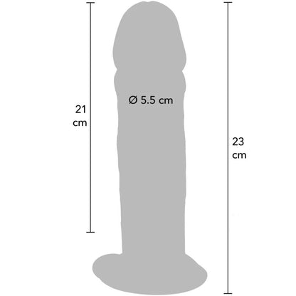 GET REAL - DELUXE THICK DOUBLE-DENSITY TPE DONG 23 CM - My naughty haven #