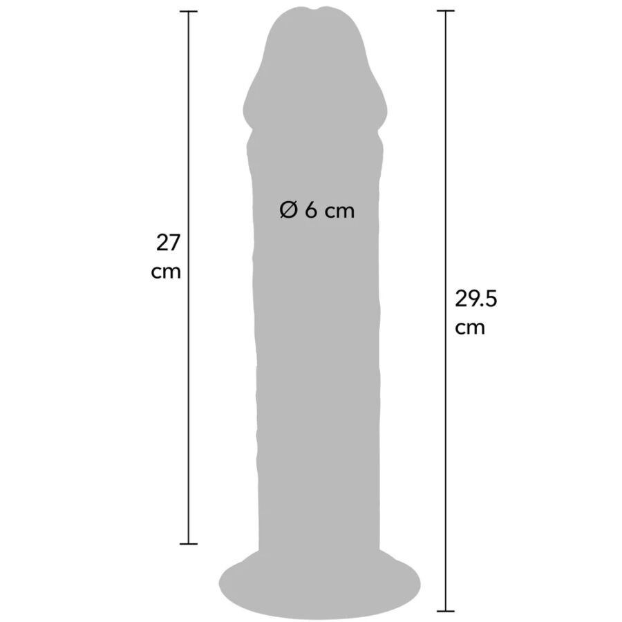 GET REAL - DELUXE THICK DOUBLE-DENSITY TPE DONG 29.5 CM - My naughty haven #