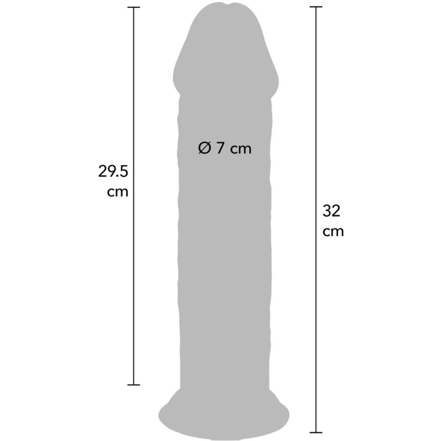 GET REAL - DELUXE THICK DOUBLE-DENSITY TPE DONG 32 CM - My naughty haven #