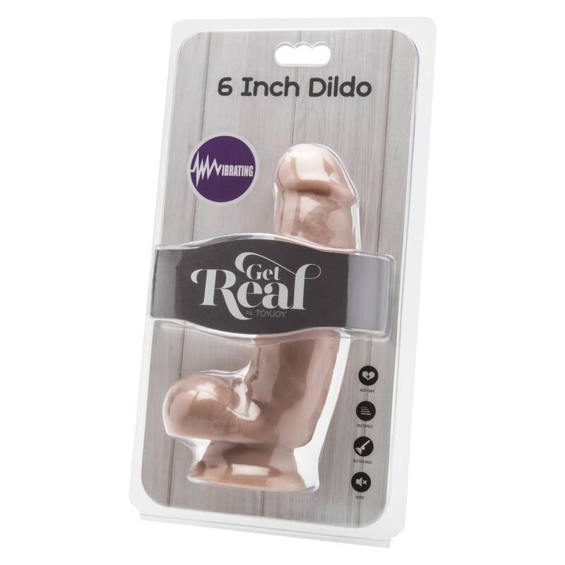 GET REAL - DILDO 12 CM WITH BALLS VIBRATOR SKIN - My naughty haven #