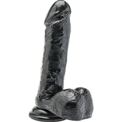 GET REAL - DILDO 18 CM WITH BALLS BLACK - My naughty haven #