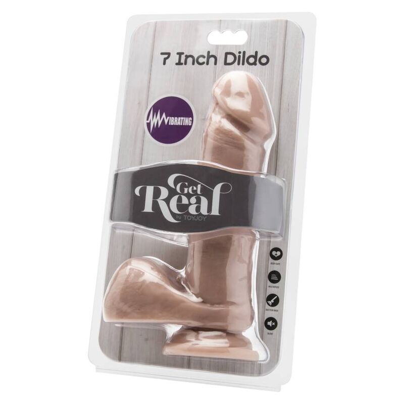 GET REAL - DILDO 18 CM WITH BALLS VIBRATOR SKIN - My naughty haven #
