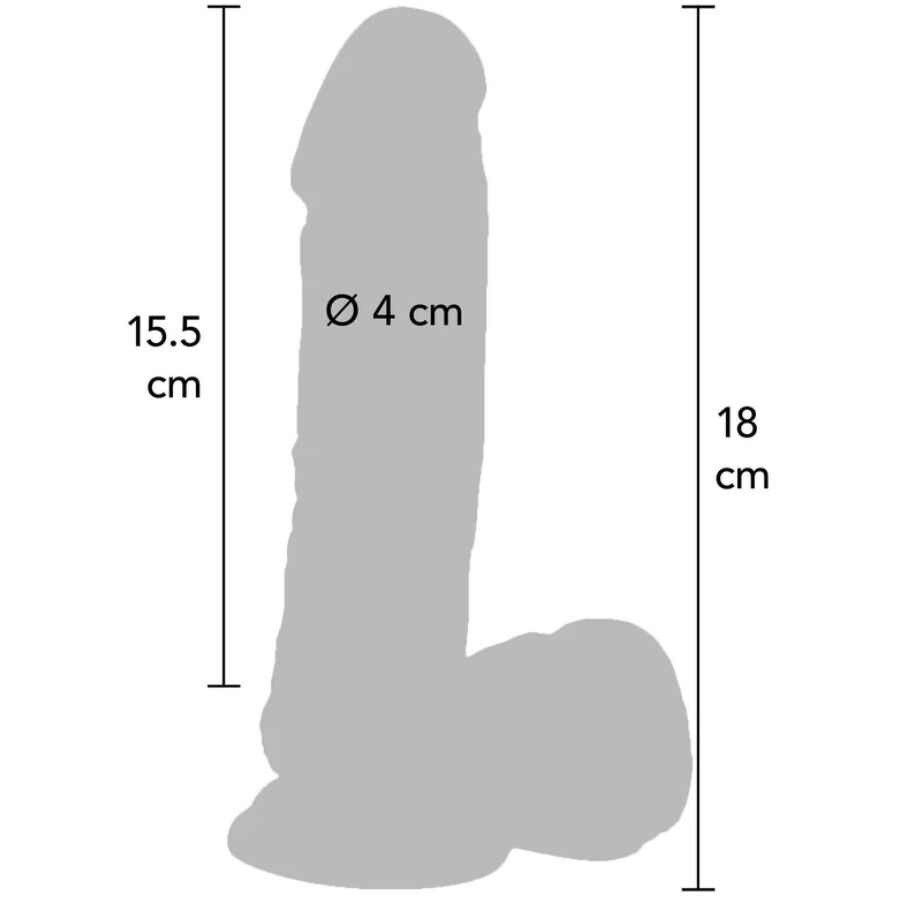 GET REAL - DILDO 18 CM WITH BALLS VIBRATOR SKIN - My naughty haven #