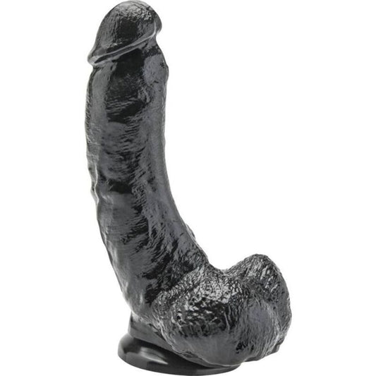 GET REAL - DILDO 20,5 CM WITH BALLS BLACK - My naughty haven #