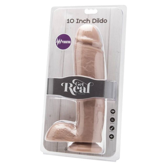 GET REAL - DILDO 25,5 CM WITH BALLS VIBRATOR SKIN - My naughty haven #