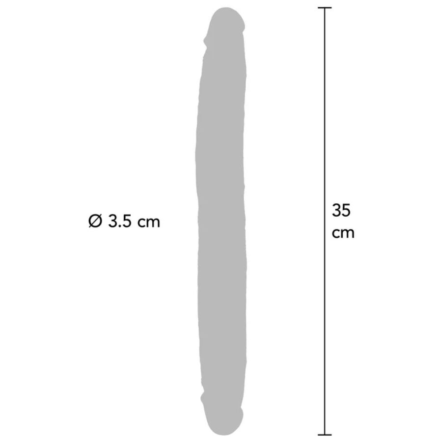 GET REAL - DOUBLE-ENDED SILICONE DILDO CARAMEL 35 CM - My naughty haven #