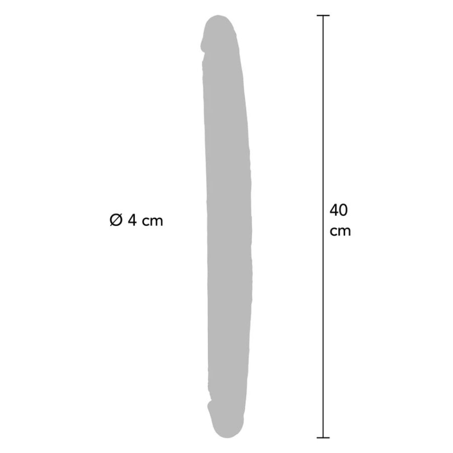 GET REAL - DOUBLE-ENDED SILICONE DILDO CARAMEL 40 CM - My naughty haven #