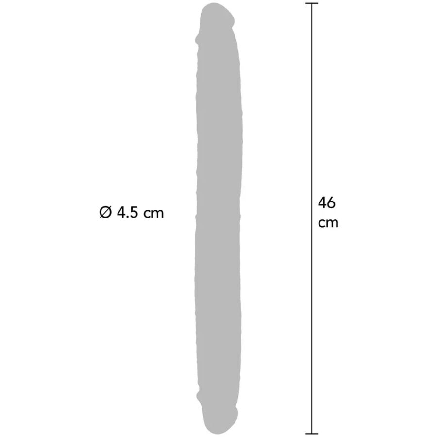 GET REAL - DOUBLE-ENDED SILICONE DILDO CARAMEL 46 CM - My naughty haven #