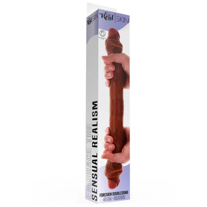 GET REAL - DOUBLE-ENDED SILICONE DILDO CARAMEL 46 CM - My naughty haven #