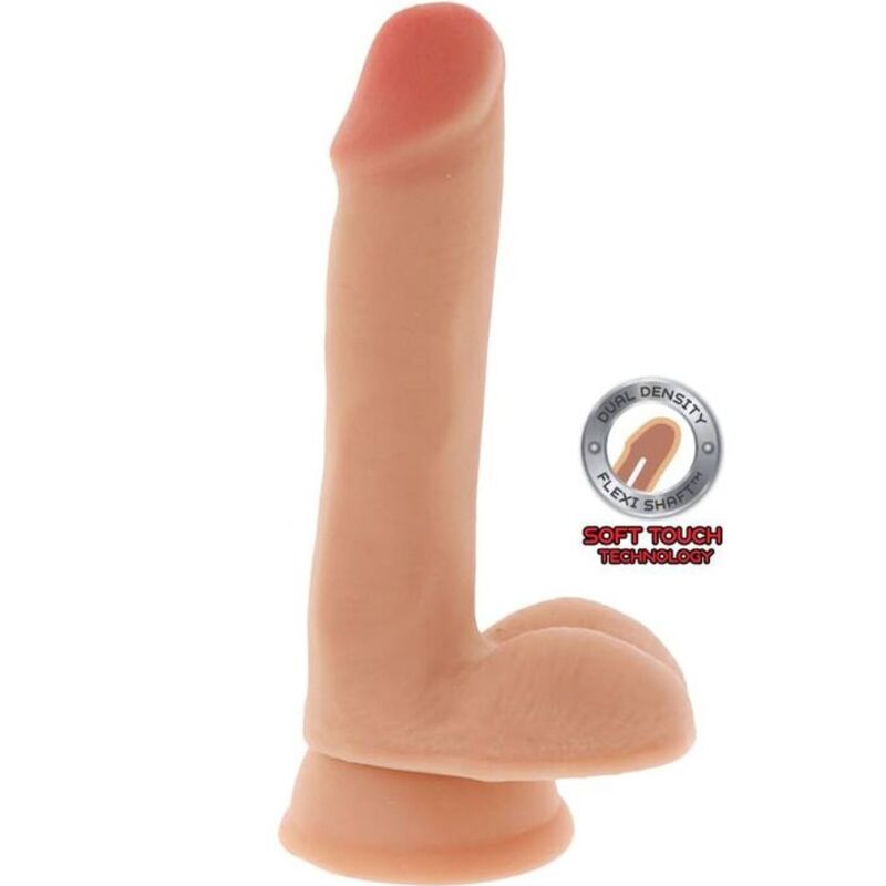 GET REAL - DUAL DENSITY DILDO 17 CM BALLS SKIN - My naughty haven #