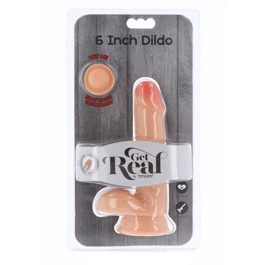 GET REAL - DUAL DENSITY DILDO 17 CM BALLS SKIN - My naughty haven #