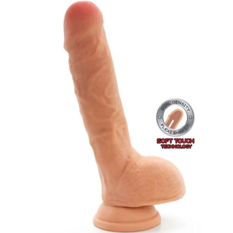 GET REAL - DUAL DENSITY DILDO 18 CM BALLS SKIN - My naughty haven #