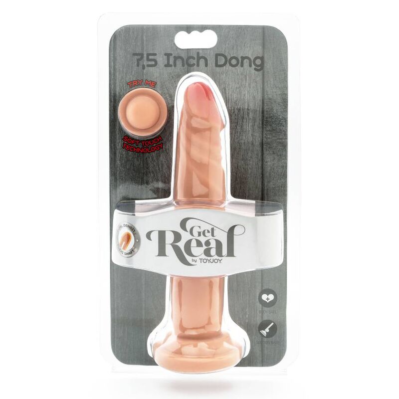 GET REAL - DUAL DENSITY DONG 19 CM SKIN - My naughty haven #