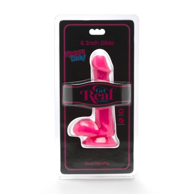 GET REAL - HAPPY DICKS DILDO 12 CM BALLS PINK - My naughty haven #