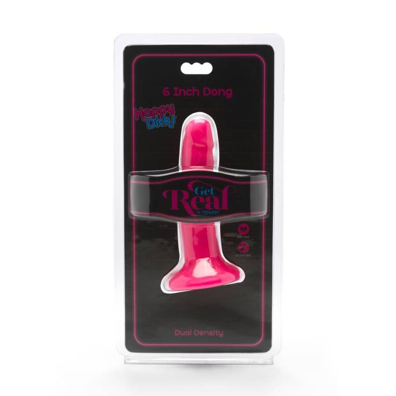 GET REAL - HAPPY DICKS DONG 12 CM PINK - My naughty haven #