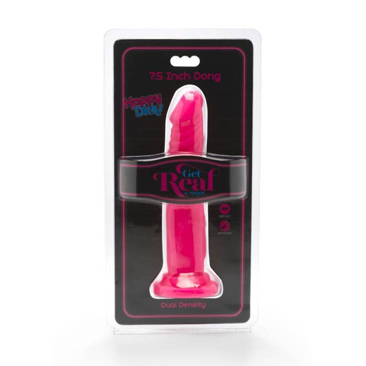 GET REAL - HAPPY DICKS DONG 19 CM PINK - My naughty haven #
