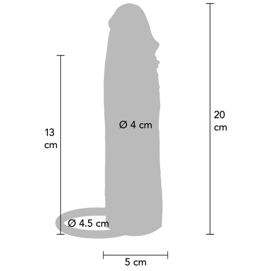 GET REAL - HYDRATED SKIN SILICONE PENIS SLEEVE CARAMEL 20 CM - My naughty haven #