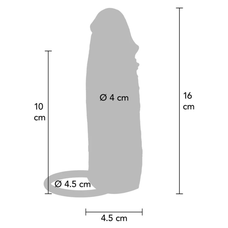 GET REAL - ХИДРАТИРАН СИЛИКОНОВ ВИБРАЦИОНЕН РЪКАВ ЗА ПЕНИС, КАРАМЕЛЕН 16 СМ