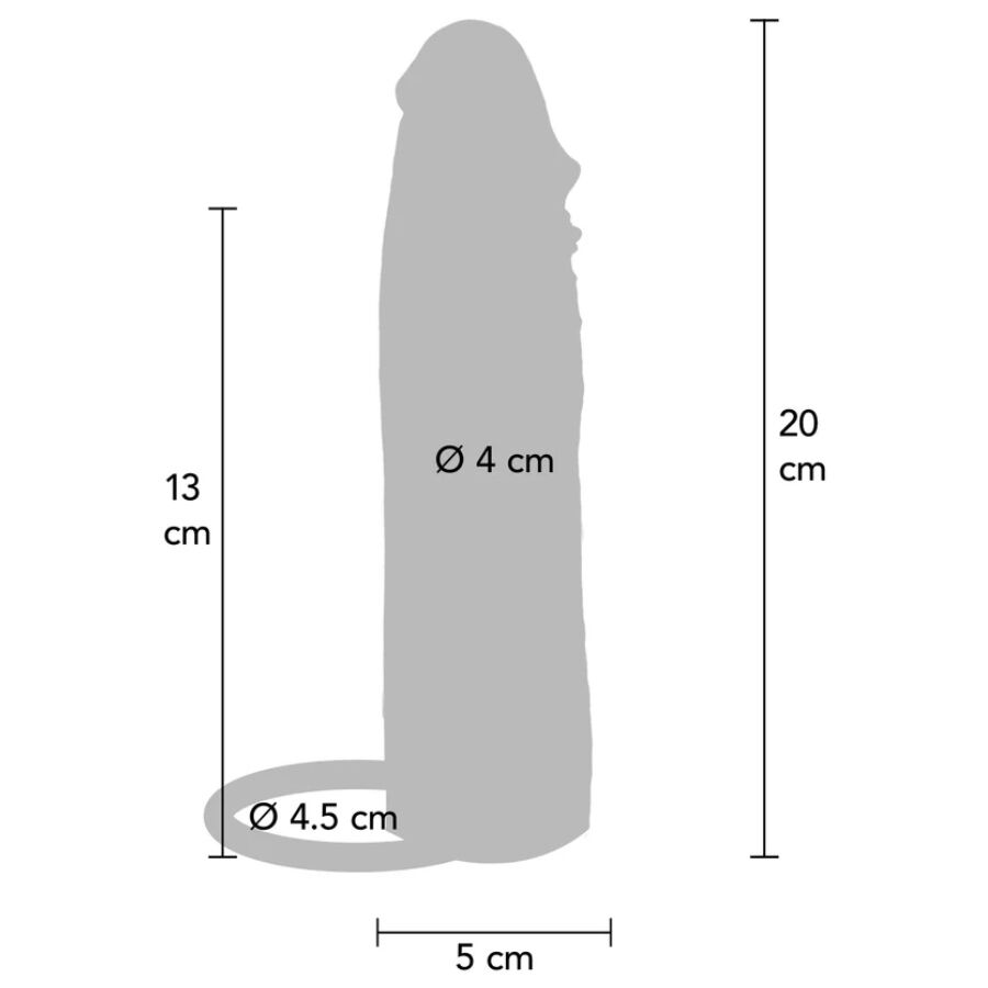 GET REAL - ХИДРАТИРАН СИЛИКОНОВ ВИБРАЦИОНЕН РЪКАВ ЗА ПЕНИС, КАРАМЕЛЕН 20 СМ