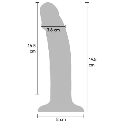 GET REAL - REALISTIC SILICONE VIBRATING DILDO CLEAR 19.5 CM - My naughty haven #