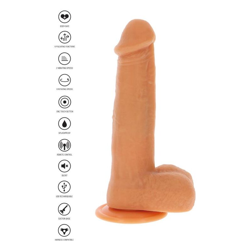 GET REAL - ROTATING BEADS VIBRATING DILDO SKIN - My naughty haven #