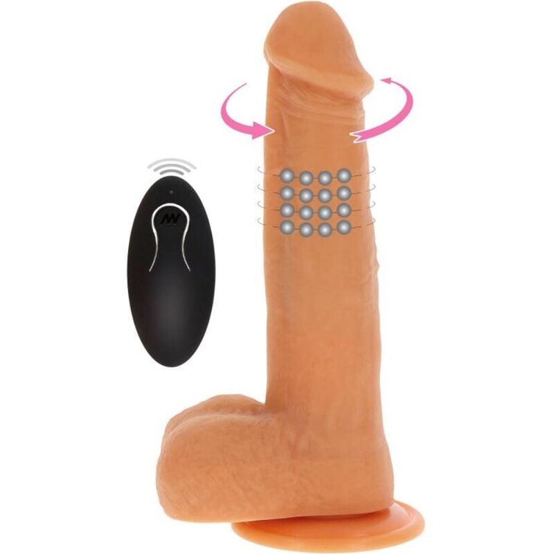 GET REAL - ROTATING BEADS VIBRATING DILDO SKIN - My naughty haven #