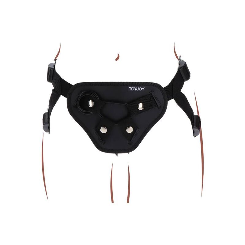 GET REAL - STRAP-ON DELUXE HARNESS BLACK - My naughty haven #