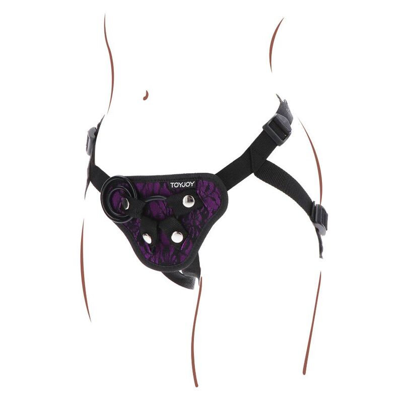 GET REAL - STRAP-ON LACE HARNESS PURPLE - My naughty haven #